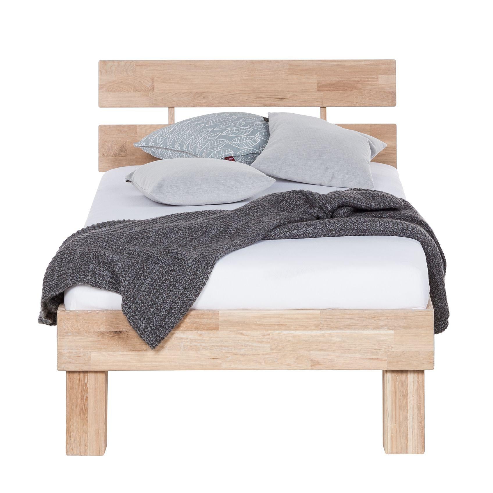 Cama de madera maciza de roble 90 x 200 cm. /140 x 200 cm. / 160 x 200 cm. / 180 x 200 Estilo escandinavo